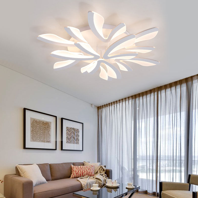 Scandinavian Dandelion Dome Acrylic LED Flush Light