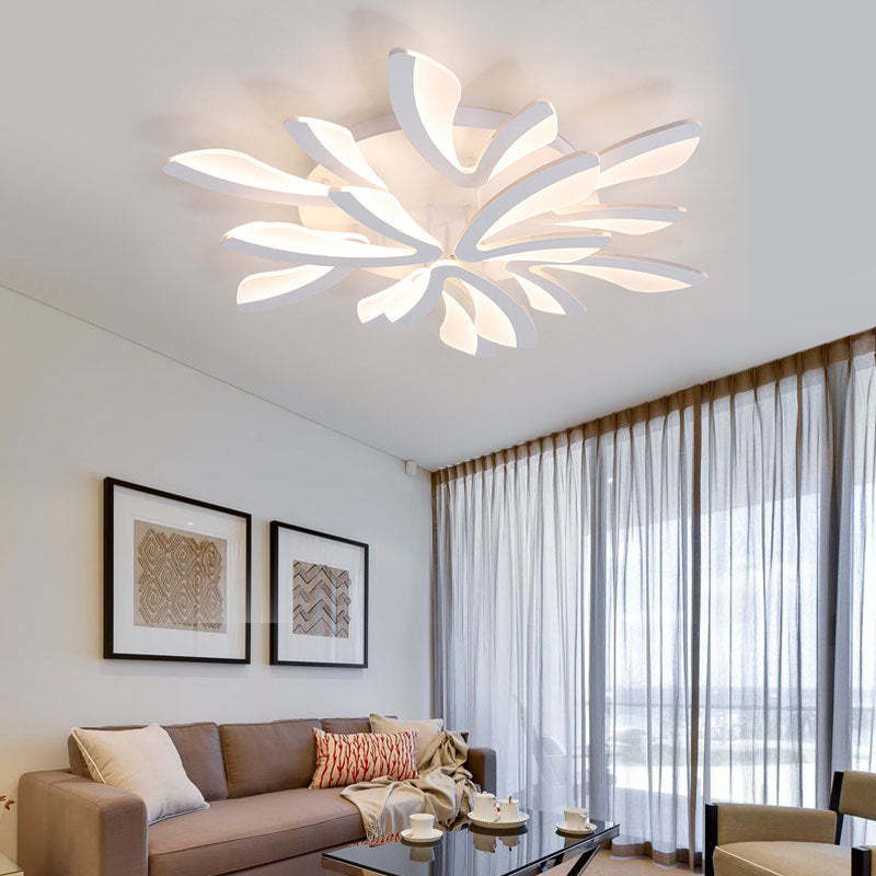 Scandinavian Dandelion Dome Acrylic LED Flush Light