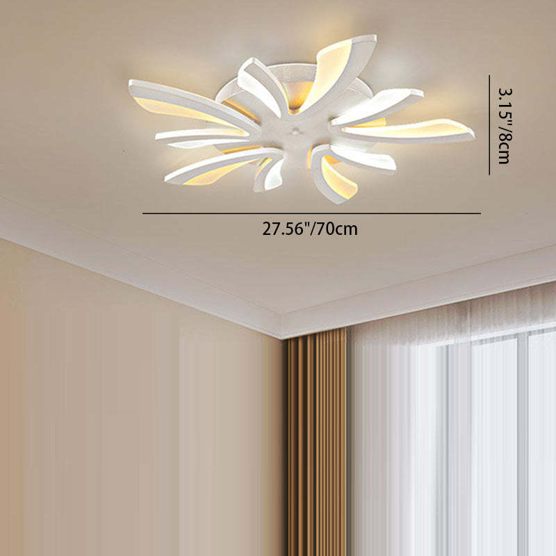 Scandinavian Dandelion Dome Acrylic LED Flush Light