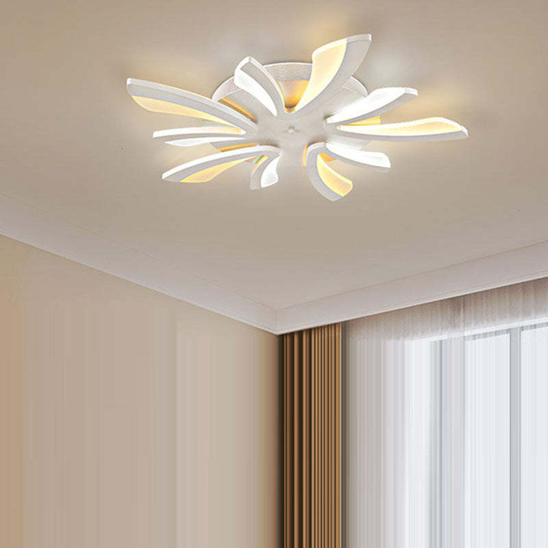 Scandinavian Dandelion Dome Acrylic LED Flush Light