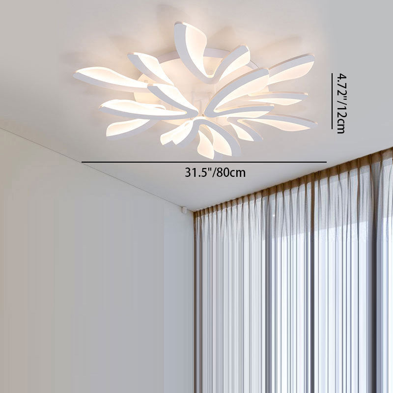 Scandinavian Dandelion Dome Acrylic LED Flush Light