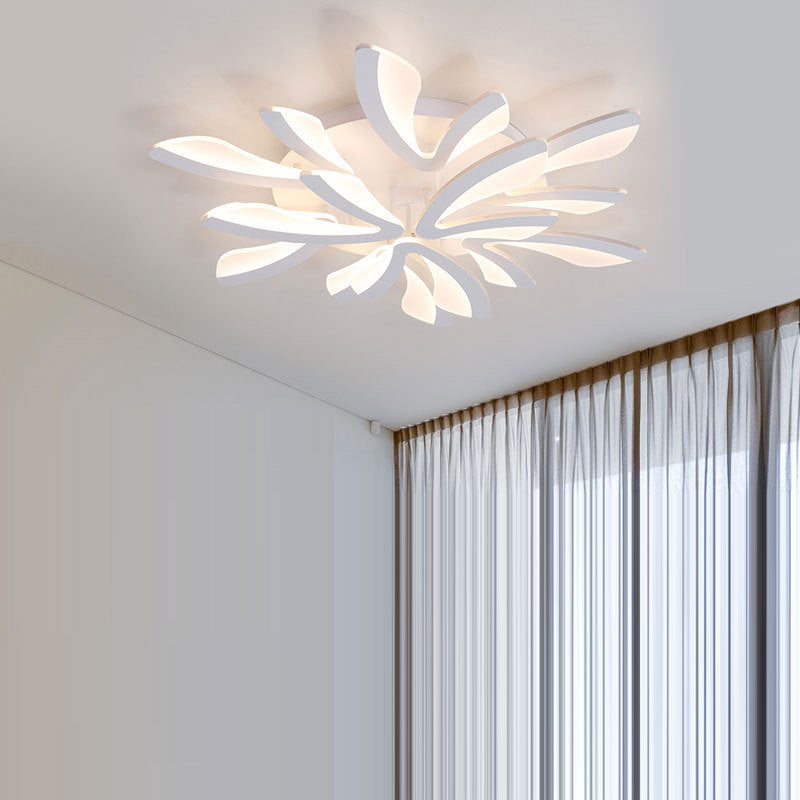 Scandinavian Dandelion Dome Acrylic LED Flush Light
