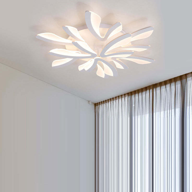 Scandinavian Dandelion Dome Acrylic LED Flush Light