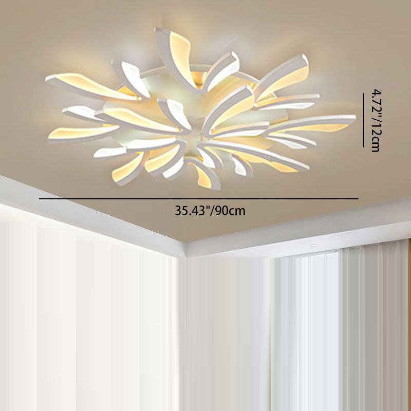 Scandinavian Dandelion Dome Acrylic LED Flush Light