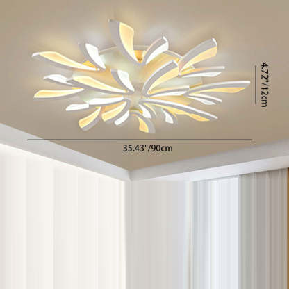 Scandinavian Dandelion Dome Acrylic LED Flush Light
