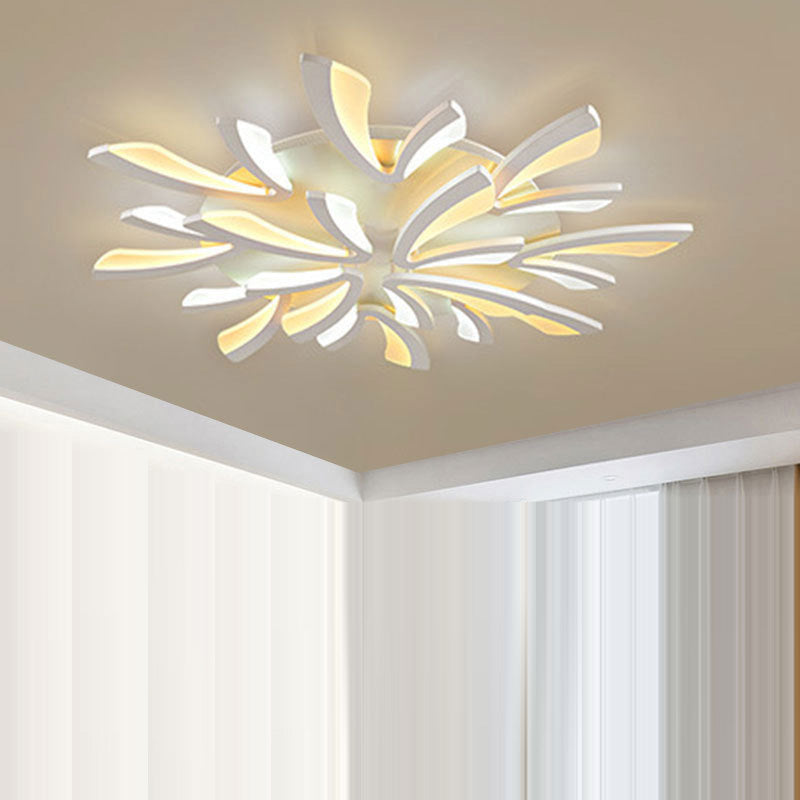 Scandinavian Dandelion Dome Acrylic LED Flush Light