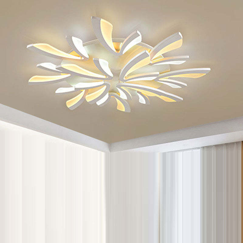 Scandinavian Dandelion Dome Acrylic LED Flush Light