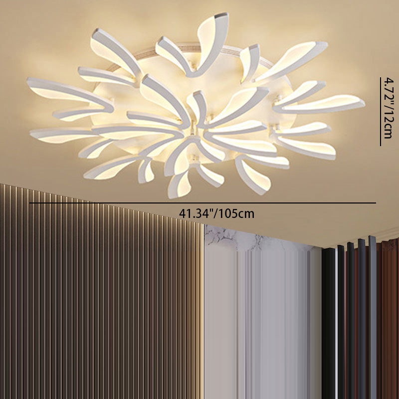 Scandinavian Dandelion Dome Acrylic LED Flush Light