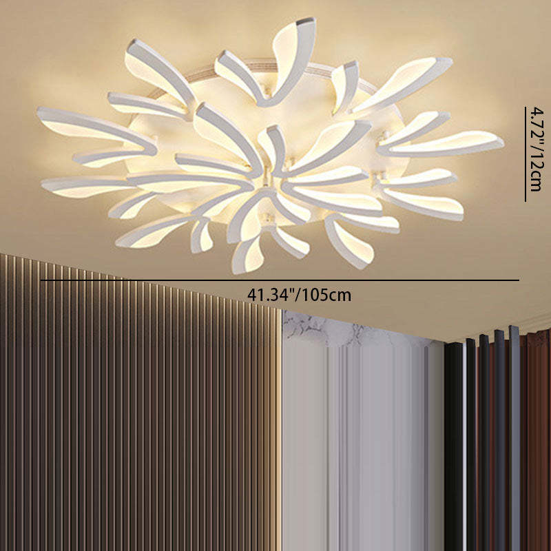 Scandinavian Dandelion Dome Acrylic LED Flush Light