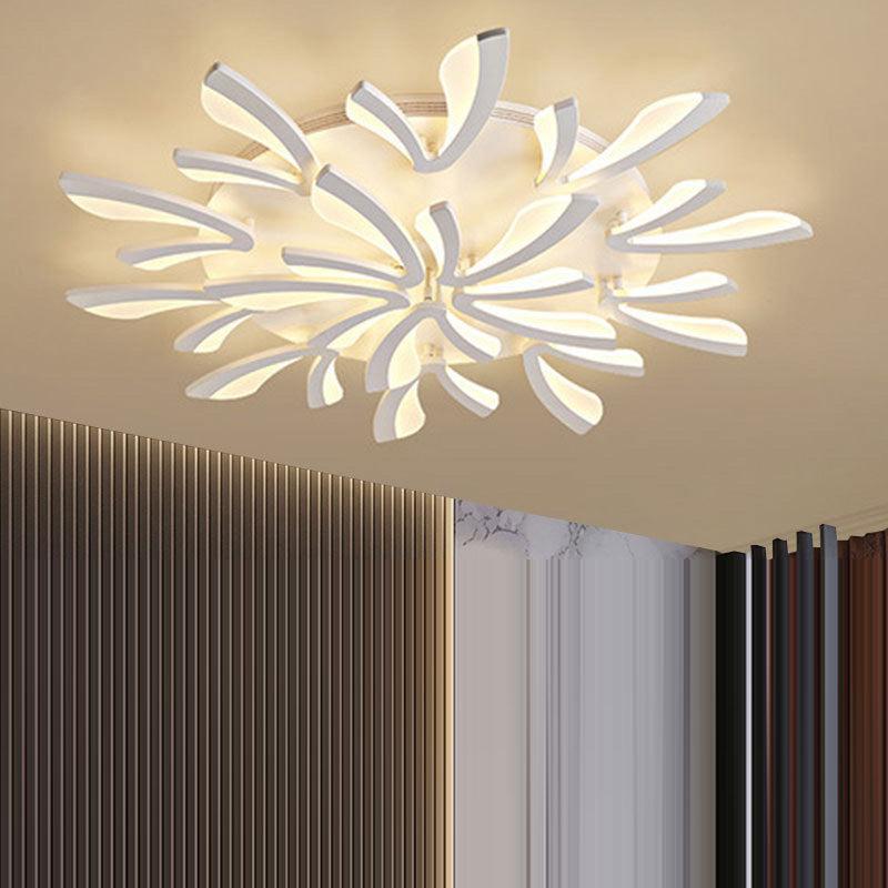 Scandinavian Dandelion Dome Acrylic LED Flush Light