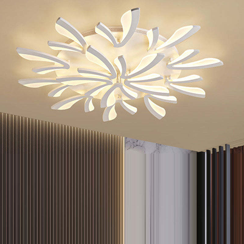 Scandinavian Dandelion Dome Acrylic LED Flush Light