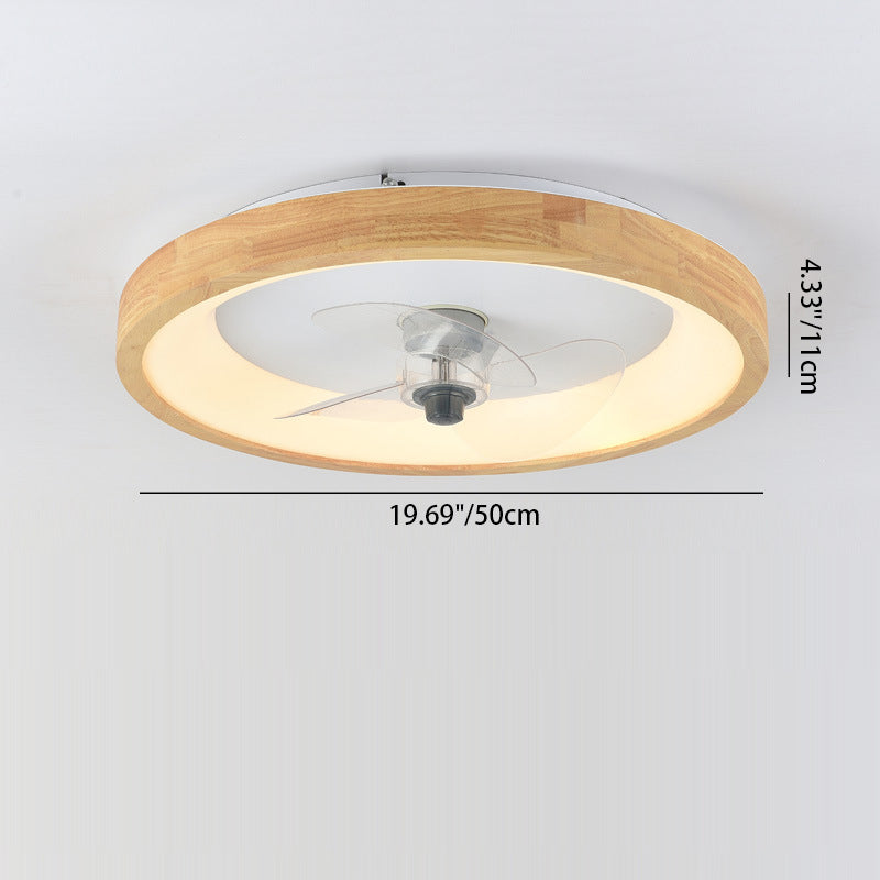 Minimalist Fan Dome Flush Mount Ceiling Fan Light