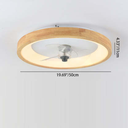 Minimalist Fan Dome Flush Mount Ceiling Fan Light