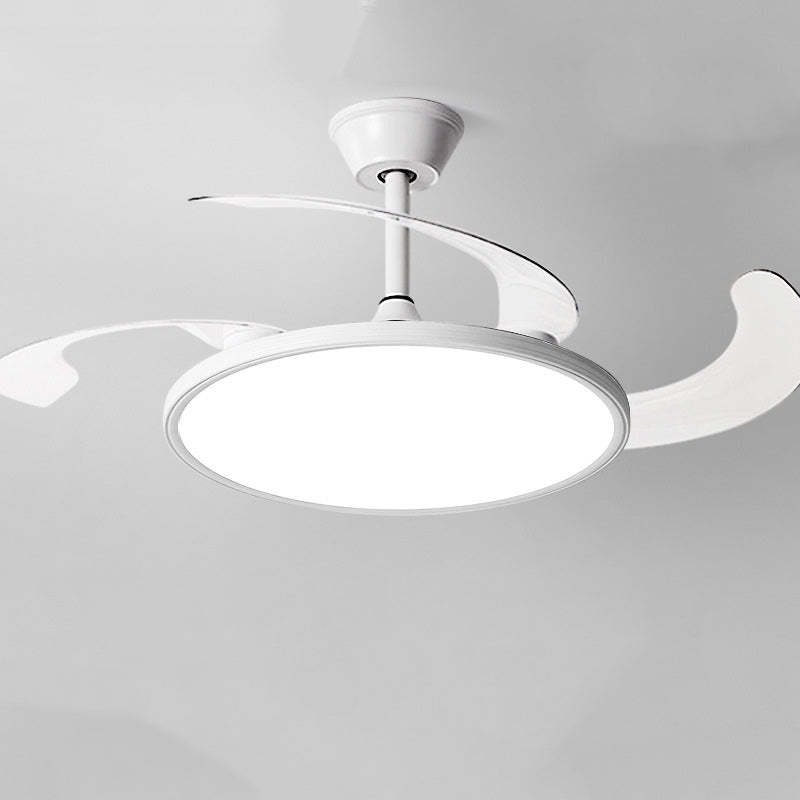 Minimalist Round Iron LED Ceiling Fan Light