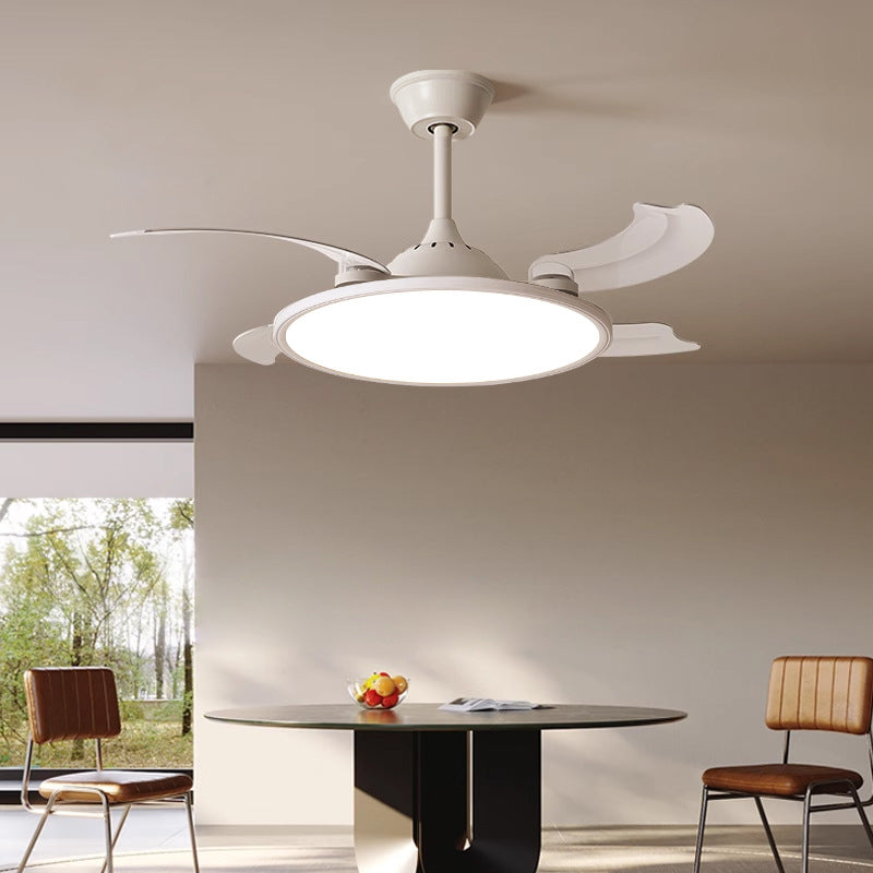 Minimalist Round Iron LED Ceiling Fan Light
