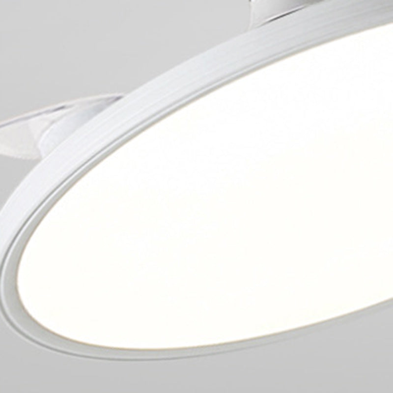 Minimalist Round Iron LED Ceiling Fan Light