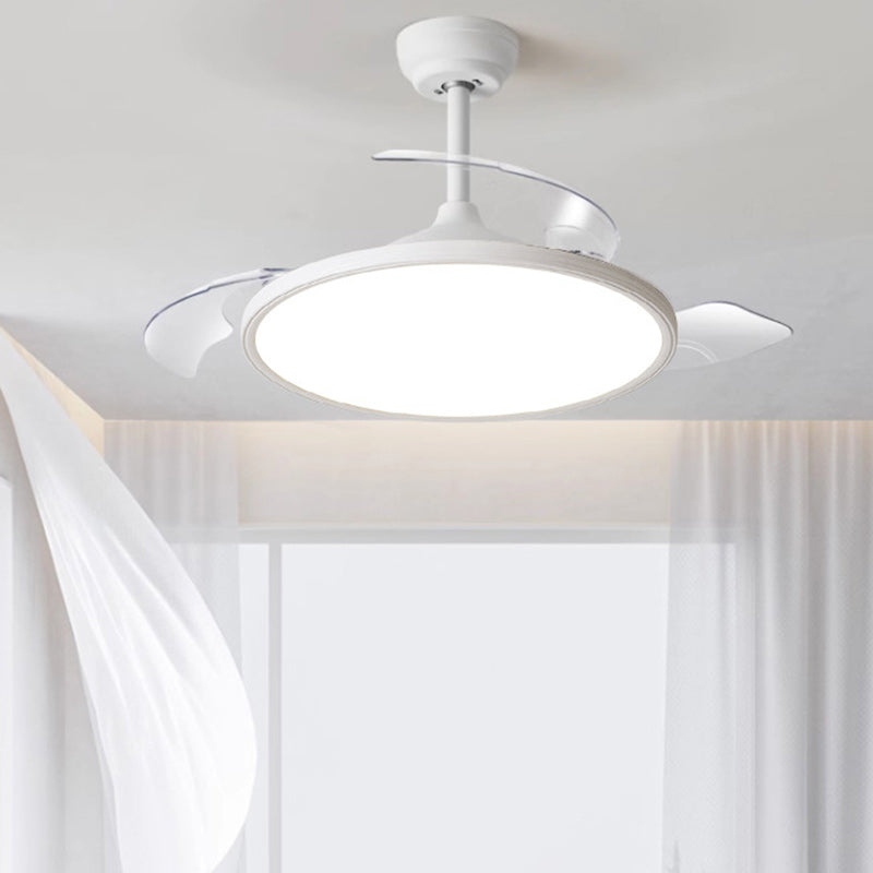 Minimalist Round Iron LED Ceiling Fan Light