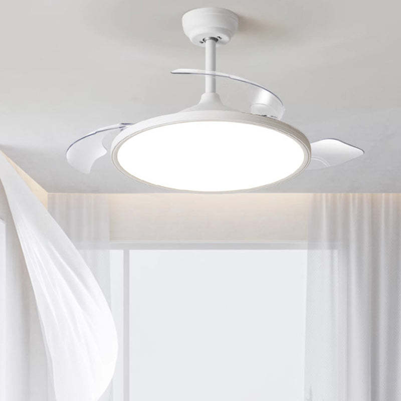 Minimalist Round Iron LED Ceiling Fan Light