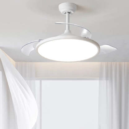 Minimalist Round Iron LED Ceiling Fan Light