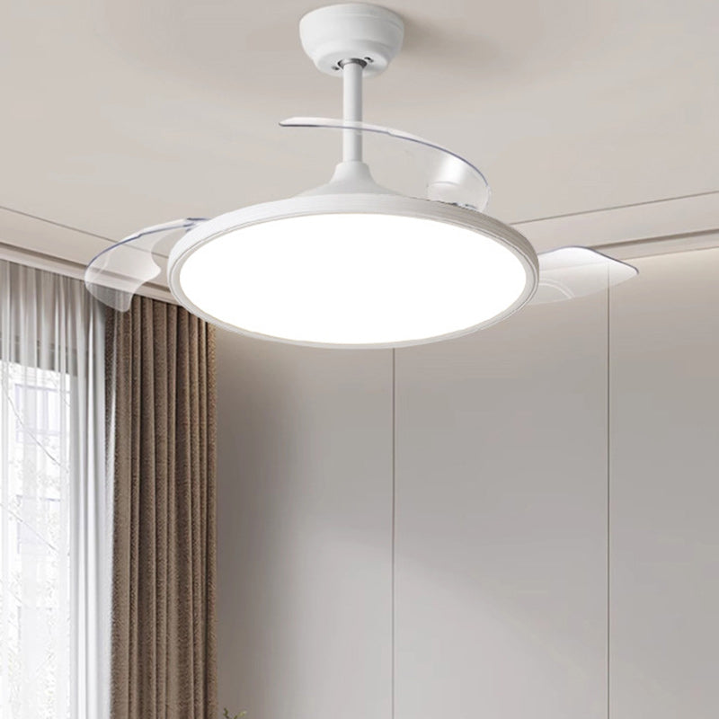 Minimalist Round Iron LED Ceiling Fan Light
