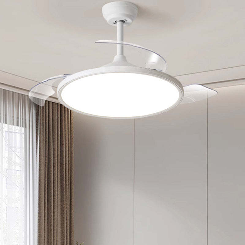 Minimalist Round Iron LED Ceiling Fan Light