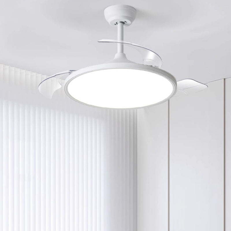 Minimalist Round Iron LED Ceiling Fan Light