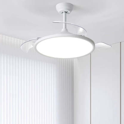 Minimalist Round Iron LED Ceiling Fan Light