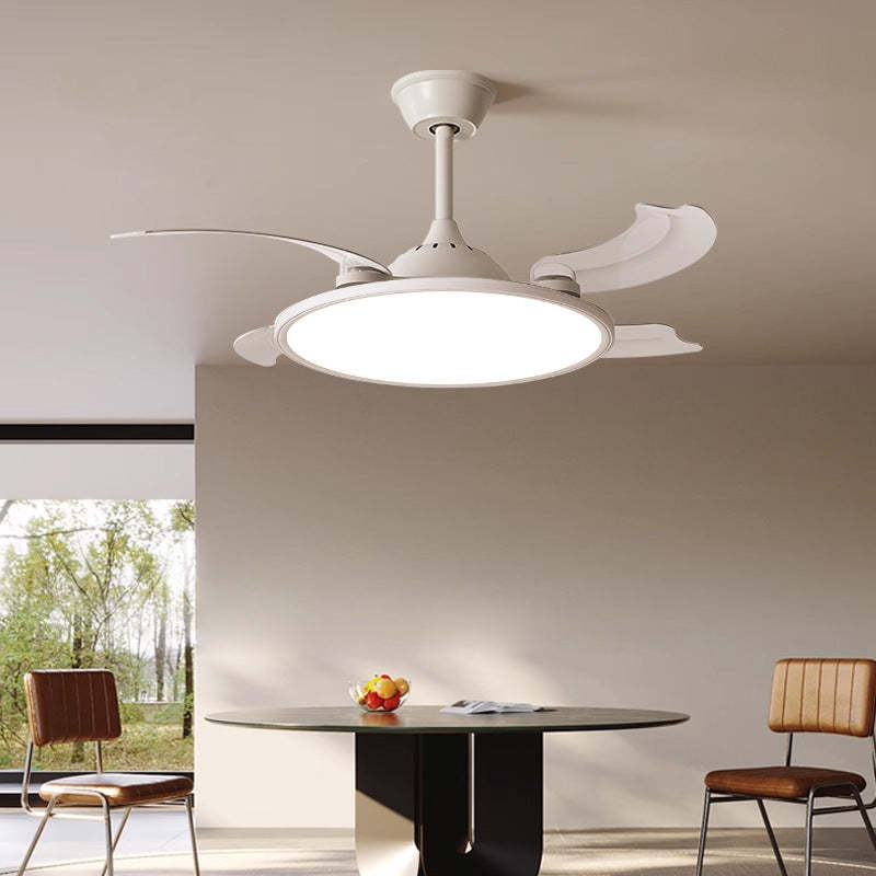 Minimalist Round Iron LED Ceiling Fan Light