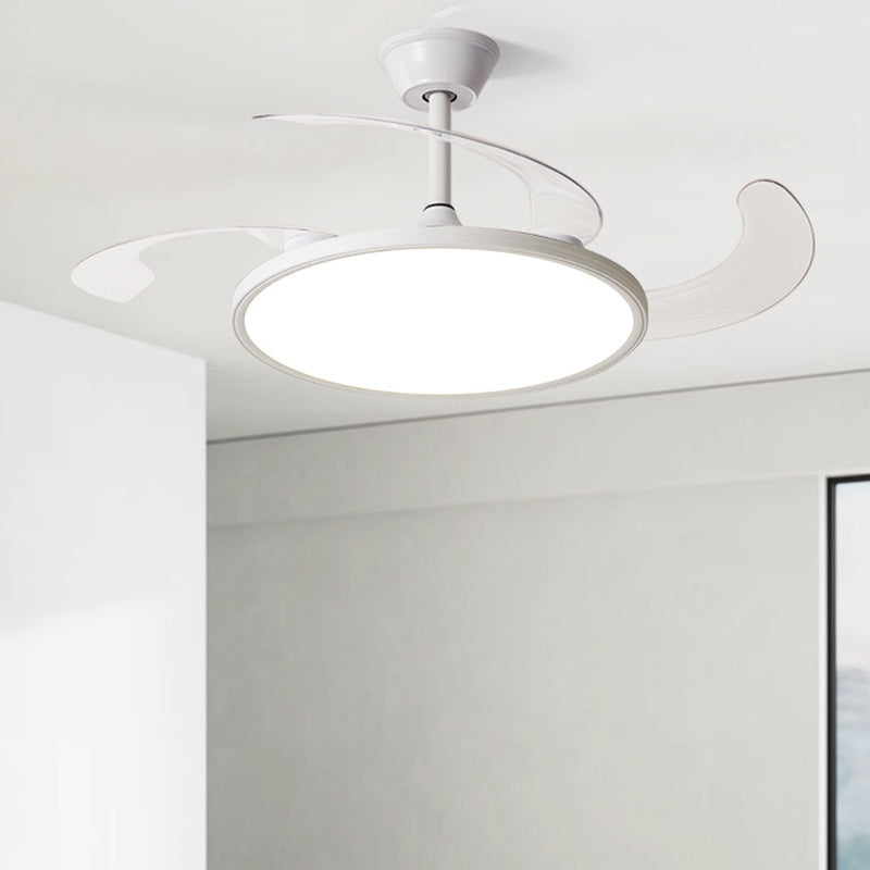 Minimalist Round Iron LED Ceiling Fan Light