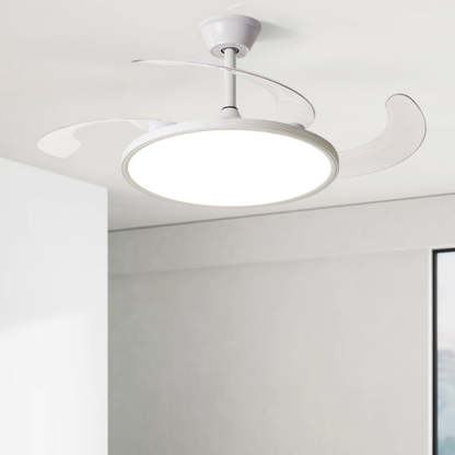 Minimalist Round Iron LED Ceiling Fan Light