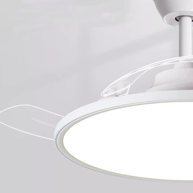 Minimalist Round Iron LED Ceiling Fan Light