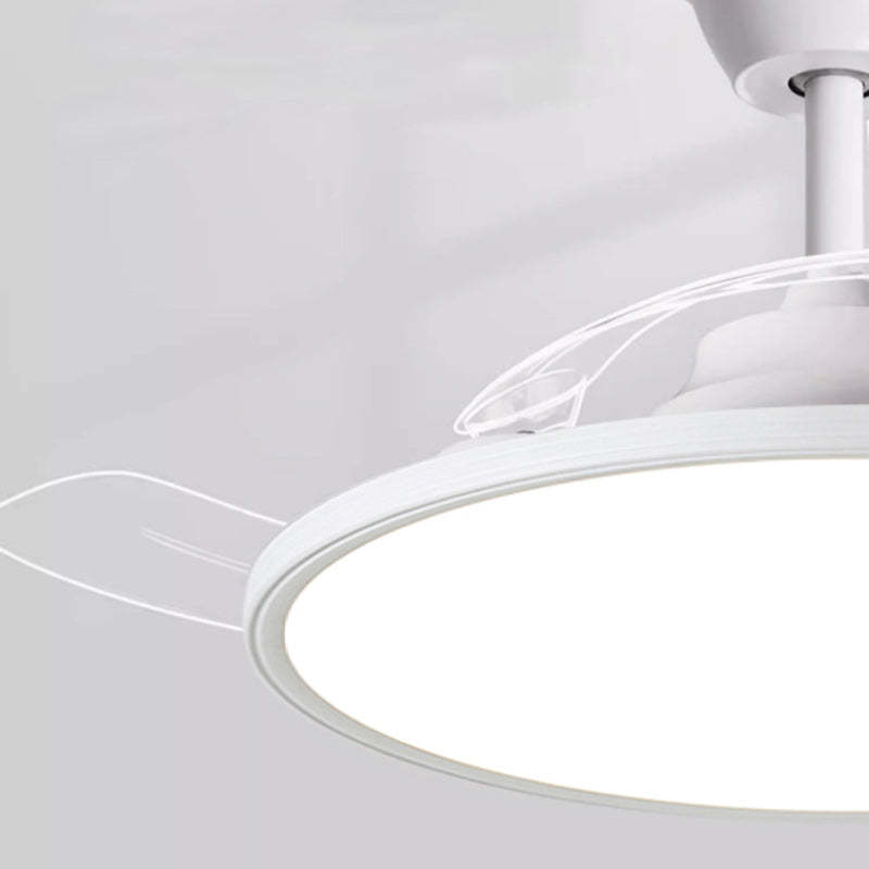 Minimalist Round Iron LED Ceiling Fan Light