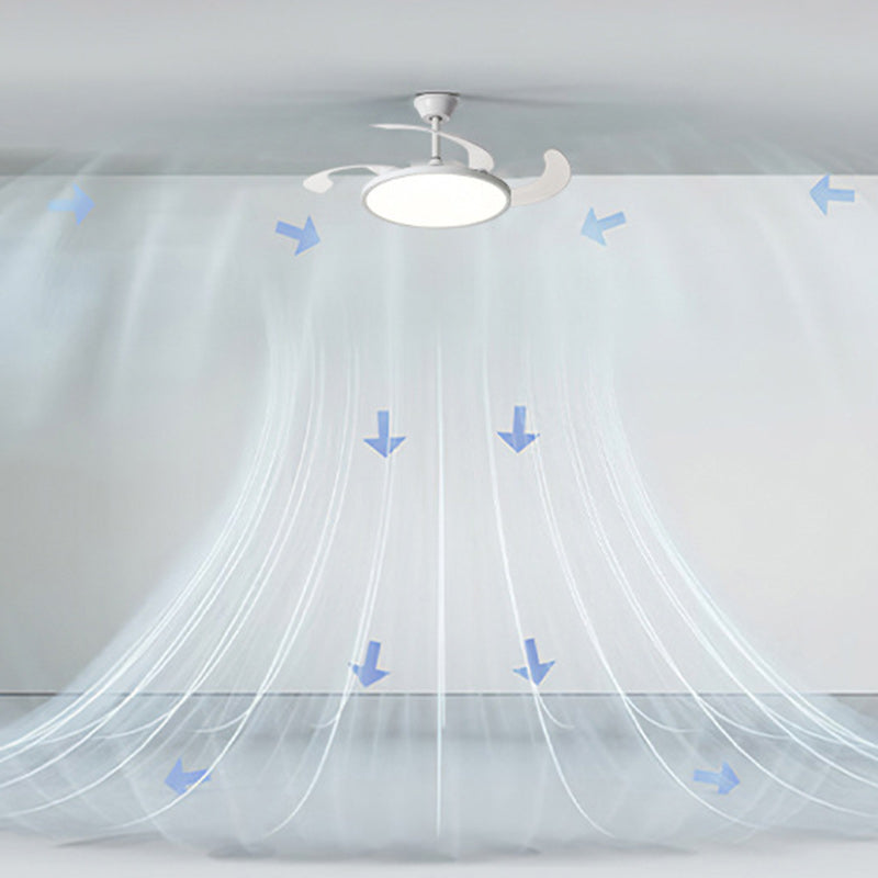 Minimalist Round Iron LED Ceiling Fan Light