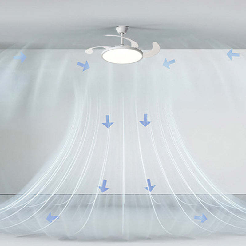 Minimalist Round Iron LED Ceiling Fan Light