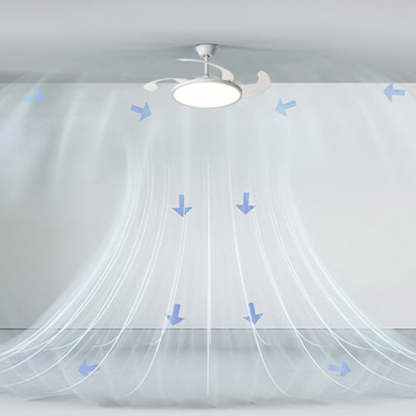 Minimalist Round Iron LED Ceiling Fan Light
