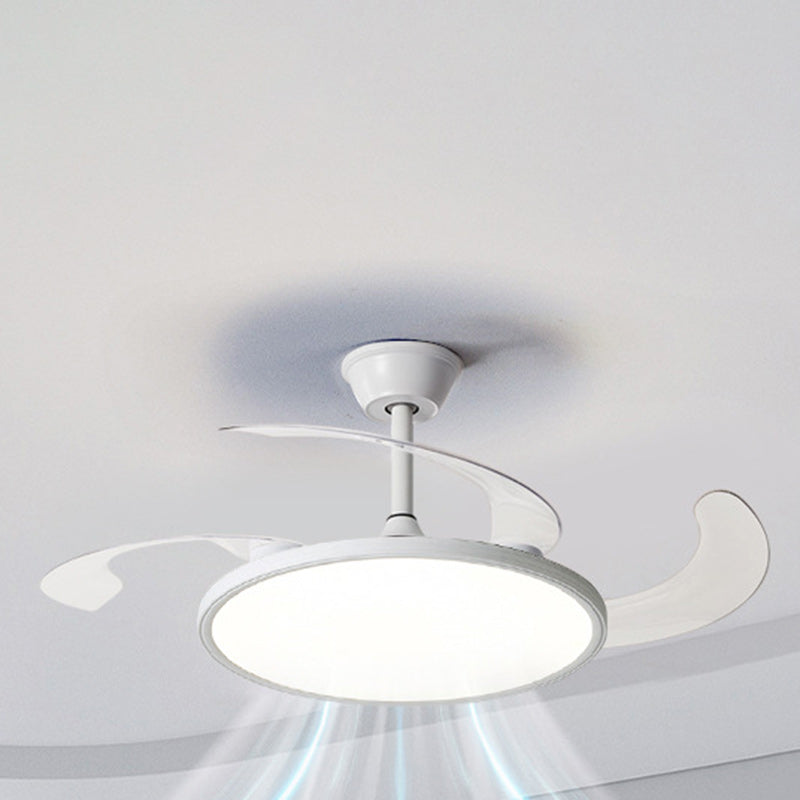Minimalist Round Iron LED Ceiling Fan Light