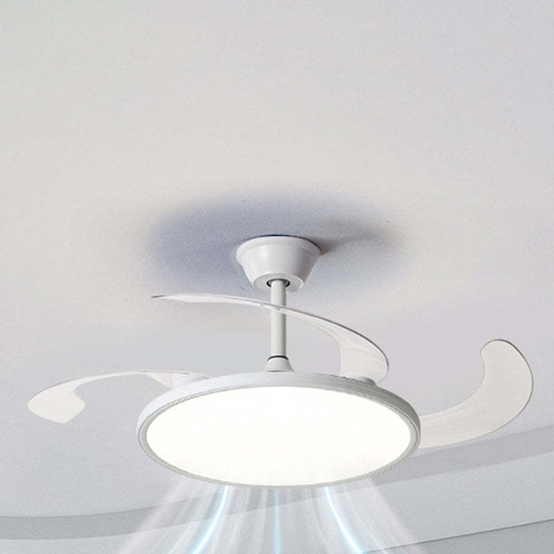 Minimalist Round Iron LED Ceiling Fan Light