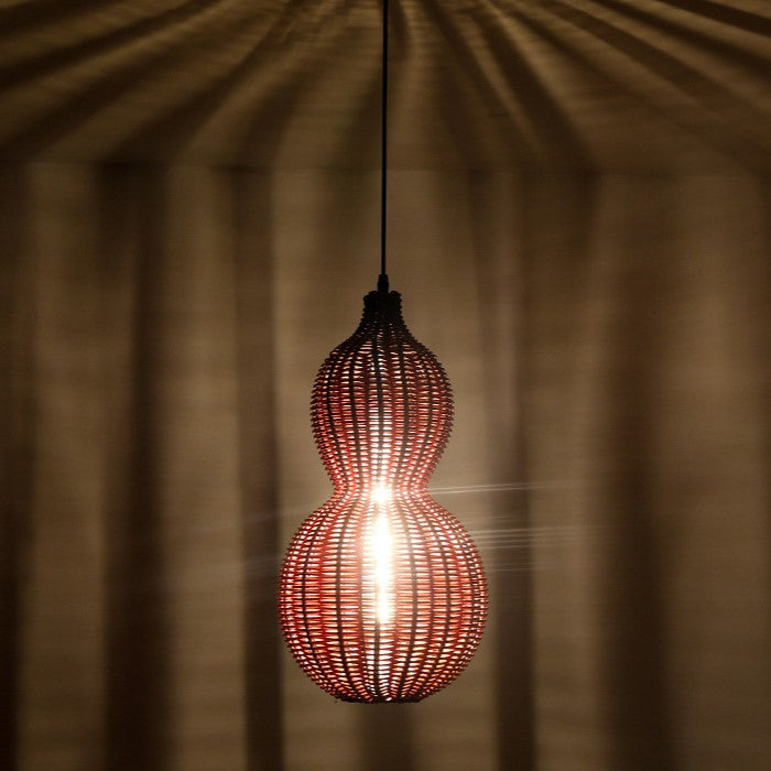 Waterproof Gourd Peanut Rattan Stainless Steel Pendant Light