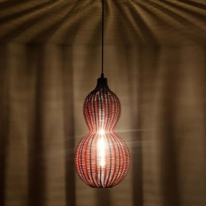 Waterproof Gourd Peanut Rattan Stainless Steel Pendant Light