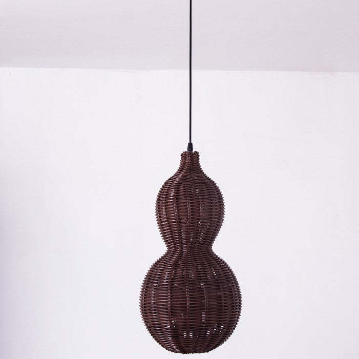 Waterproof Gourd Peanut Rattan Stainless Steel Pendant Light