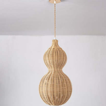 Waterproof Gourd Peanut Rattan Stainless Steel Pendant Light