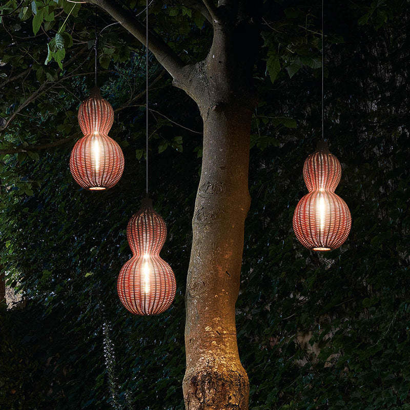 Waterproof Gourd Peanut Rattan Stainless Steel Pendant Light