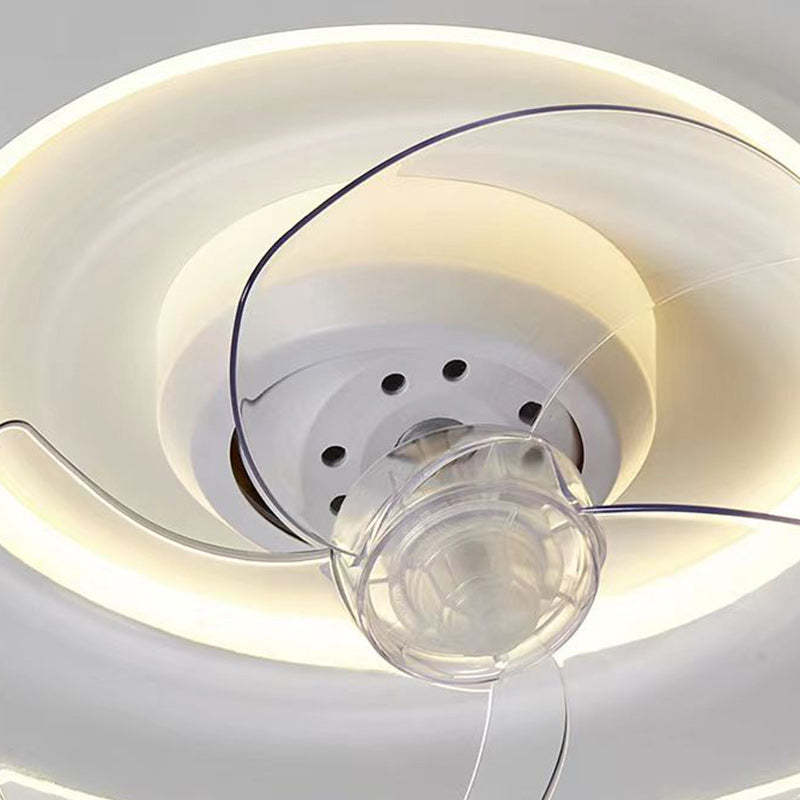Contemporary Cloud Iron LED Flush Mount Fan Light