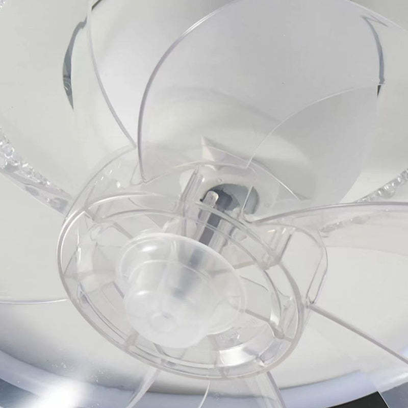 Contemporary Cloud Iron LED Flush Mount Fan Light