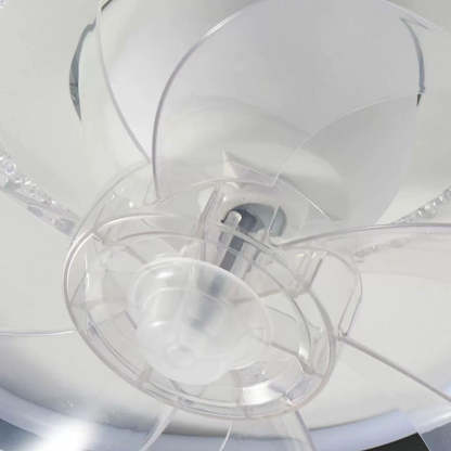 Contemporary Cloud Iron LED Flush Mount Fan Light