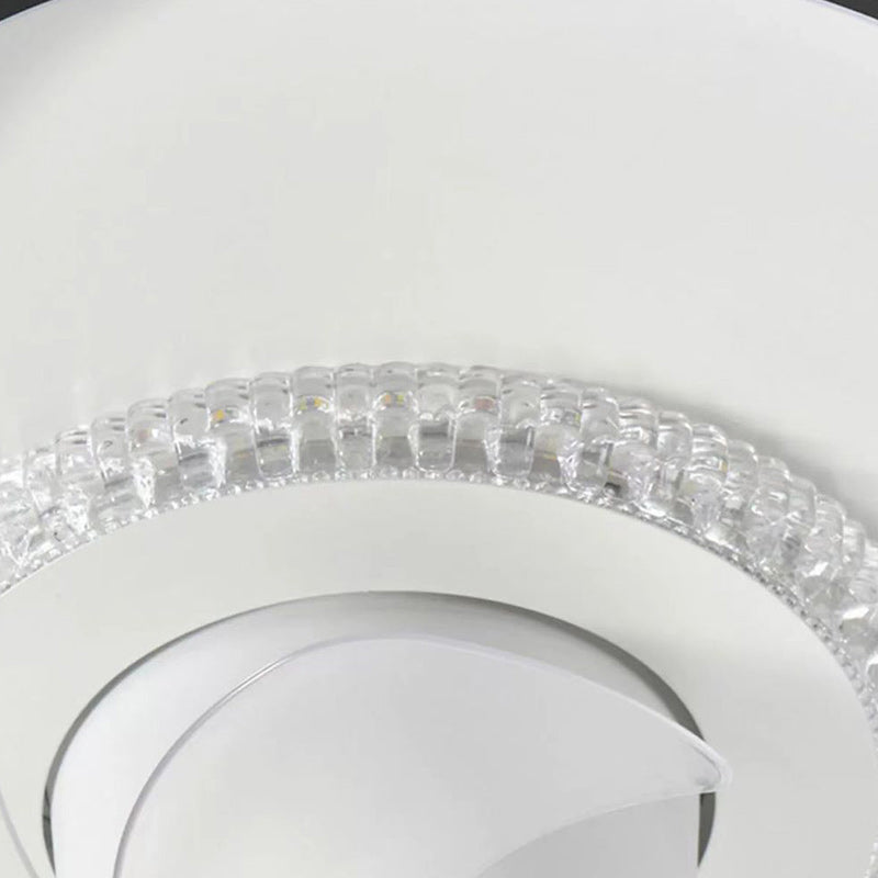 Contemporary Cloud Iron LED Flush Mount Fan Light