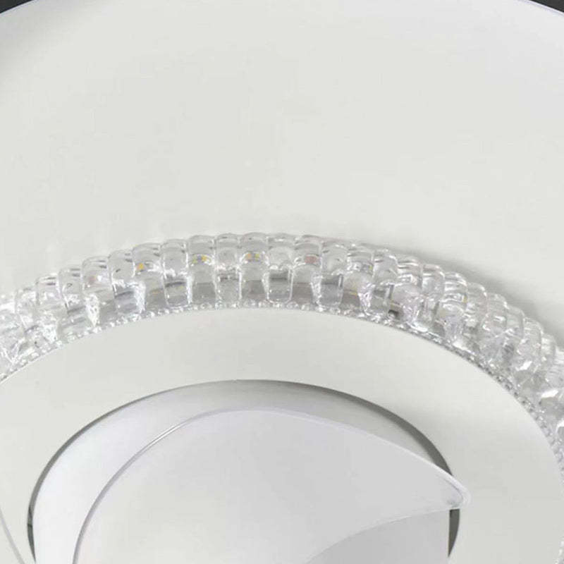 Contemporary Cloud Iron LED Flush Mount Fan Light