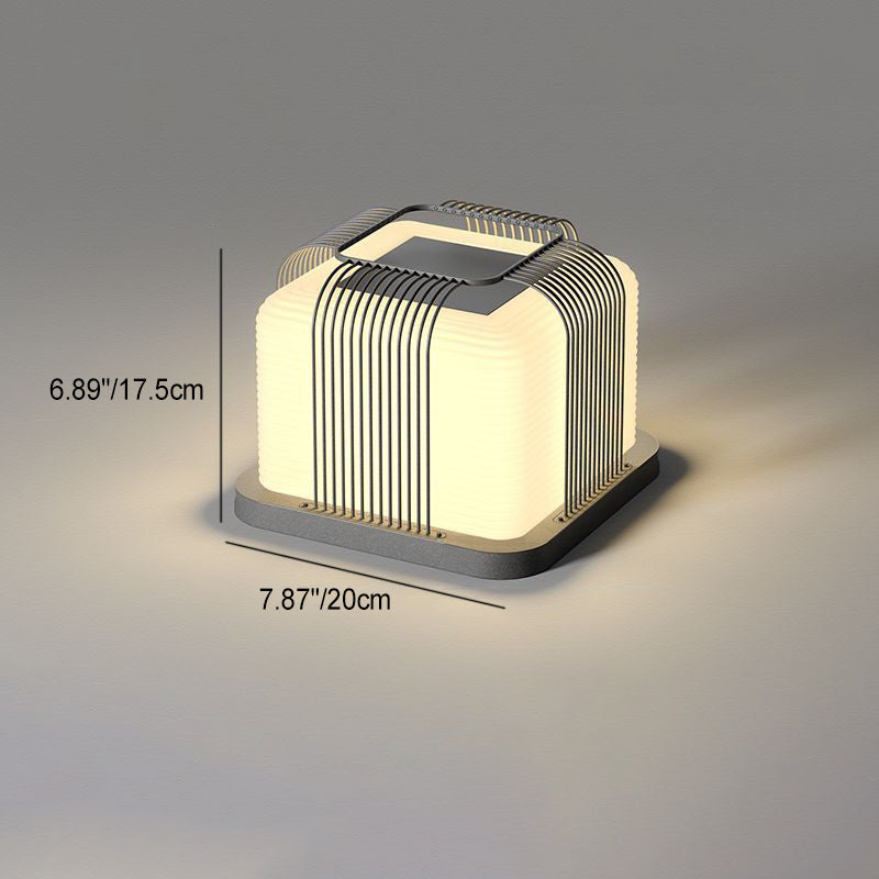 Minimalist Solar Square Stainless Steel LED Light
