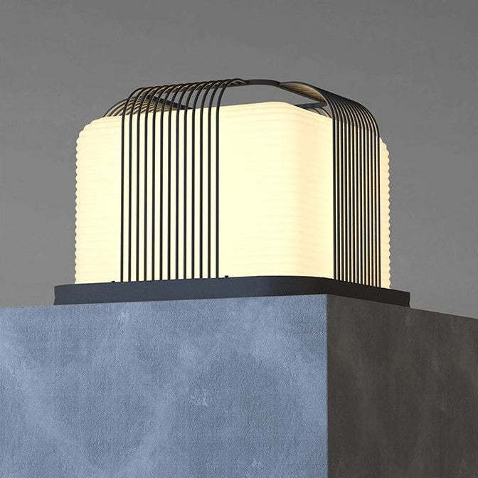 Minimalist Solar Square Stainless Steel LED Light
