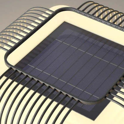 Minimalist Solar Square Stainless Steel LED Light